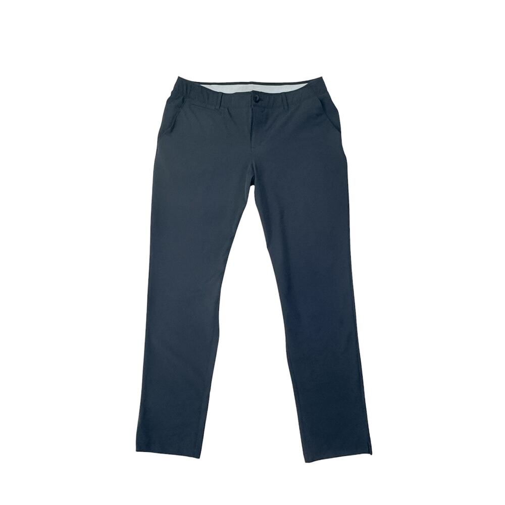 Under Armour Women's Navy Straight Leg Fitted Stretch Golf Pants Size 12